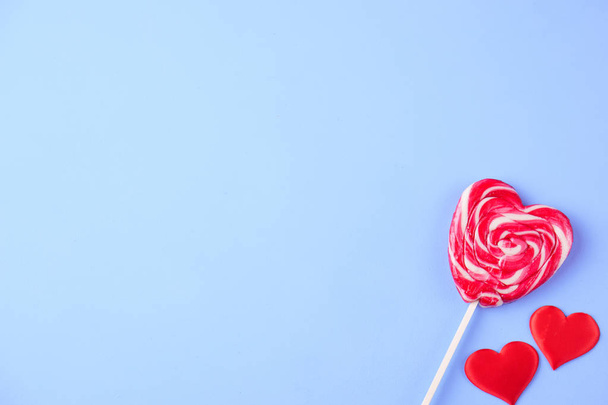 valentines day background, sweetheart lollipop - 写真・画像