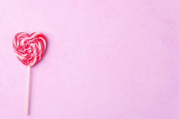 valentines day background, heart shaped lollipop - Photo, Image