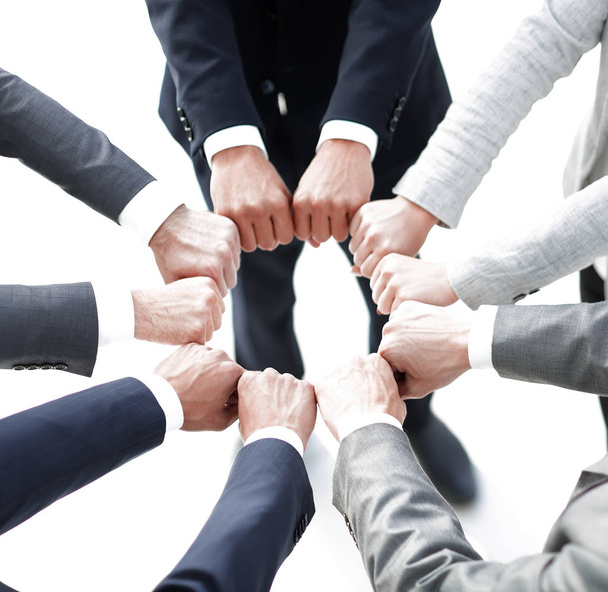 closeup.business people show a circle of hands. - Photo, Image