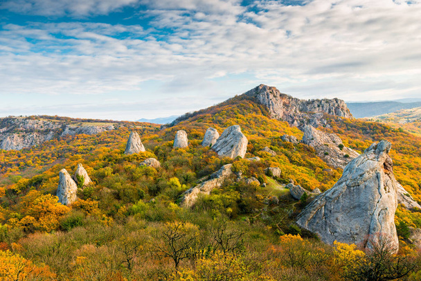 Sightseeing of the Crimea - The Temple of the Sun in an autumn sunny day - Fotó, kép