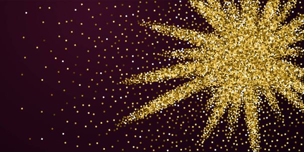 Gold glitter luxury sparkling confetti. Scattered  - Vector, Image