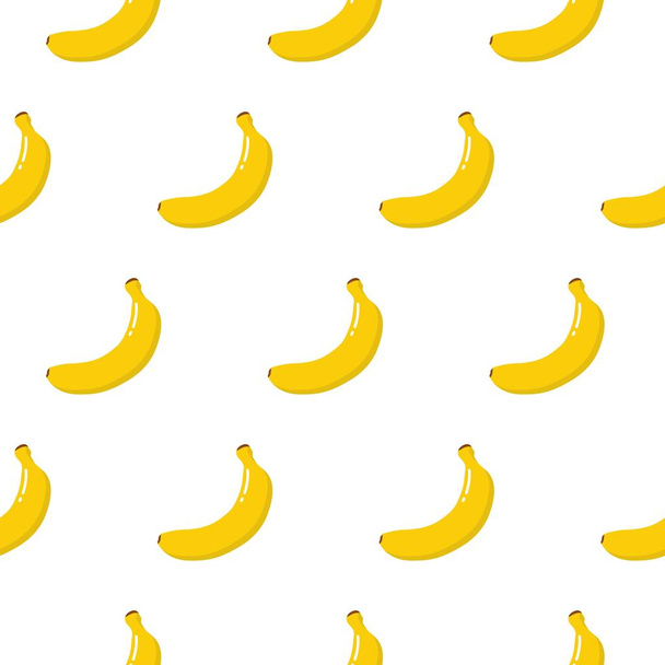 Vector RGB seamless cute banana pattern. Background is on a separate layer, so you can easily change its color - Wektor, obraz