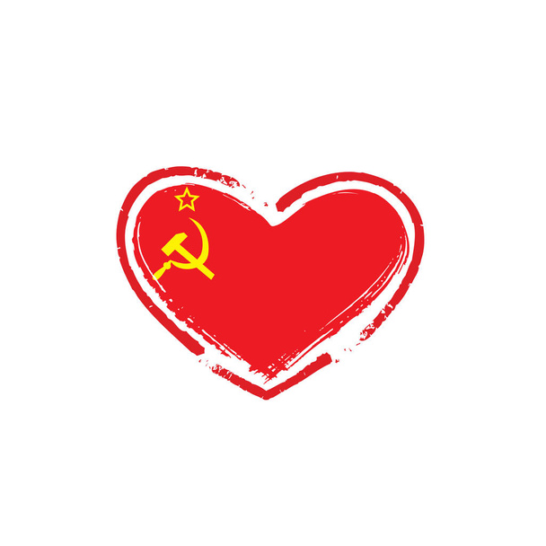 Czerwona flaga ZSRR. Wektor ilustracja na białym tle - Wektor, obraz