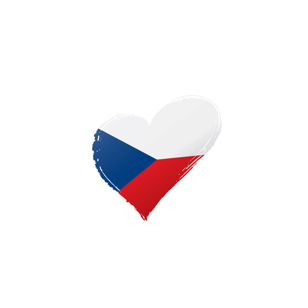 チェコ共和国の旗、白の背景にベクトル画像 - ベクター画像