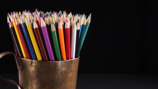Color pencils for drawing in motion - Footage, Video