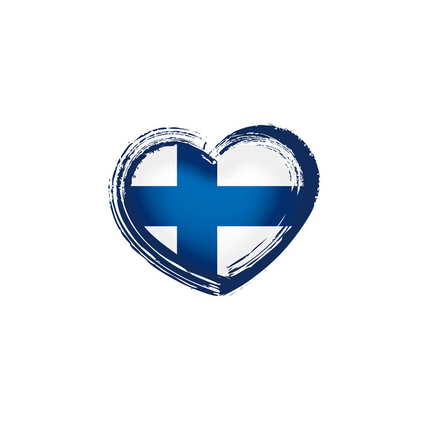 Bandeira da Finlândia, ilustração vetorial sobre um fundo branco
 - Vetor, Imagem