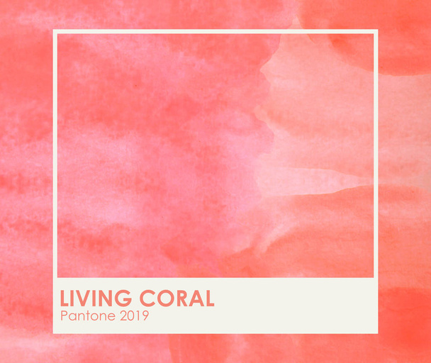 štětce a Malování textury na papíře živé korály. Barva roku 2019. livingcoral - Image - Fotografie, Obrázek