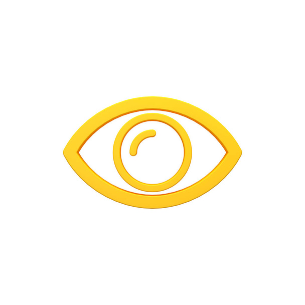 Eye volumetric 3d render image icon - Photo, Image