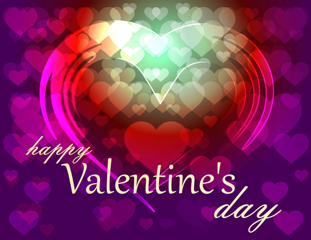 Valentine's day greeting card - Vecteur, image