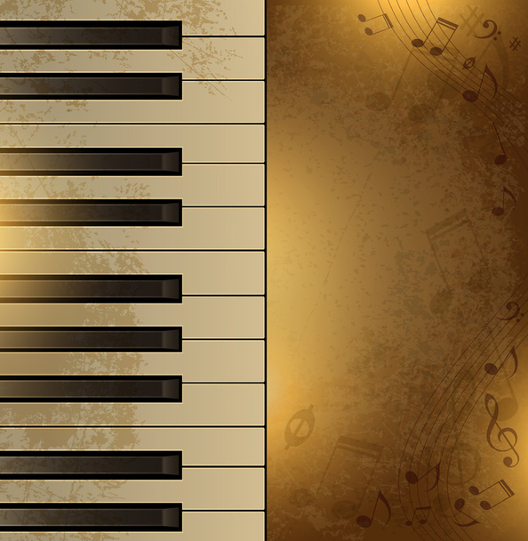 Vintage background with piano - Διάνυσμα, εικόνα