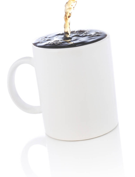 csésze tea izolált fehér - Fotó, kép