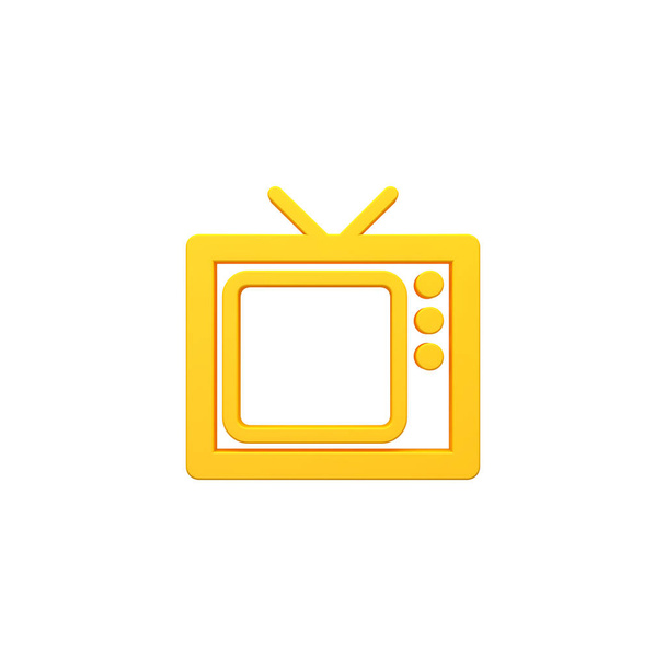tv alter Fernseher volumetrische 3D-Renderbild-Symbol - Foto, Bild