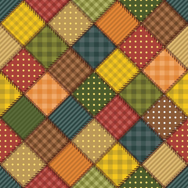 fundo patchwork com padrões diferentes - Vetor, Imagem