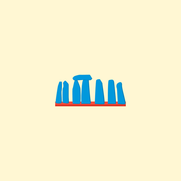 Stonehenge icon flat element. Vector illustration of stonehenge icon flat isolated on clean background for your web mobile app logo design. - Vector, Image