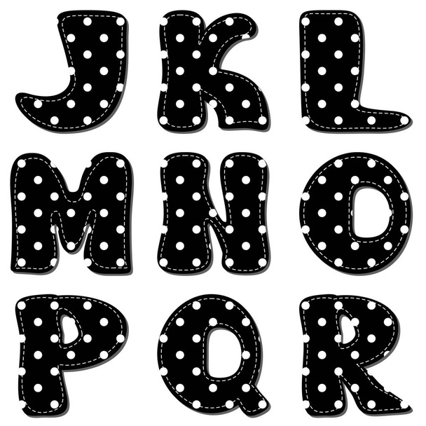 scrapbook alphabet on white background - Διάνυσμα, εικόνα