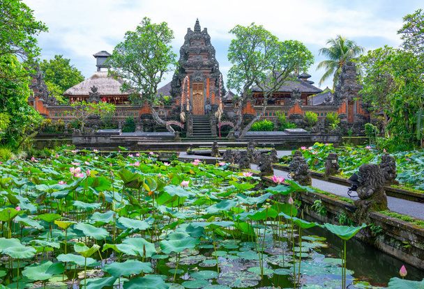 Bali, Indonesia, the gardens of the Goa Gajah temple - Foto, Imagen