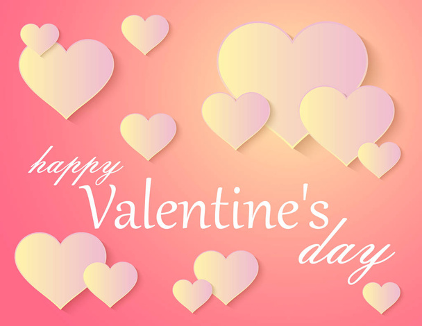 Valentine's day greeting card - Vetor, Imagem