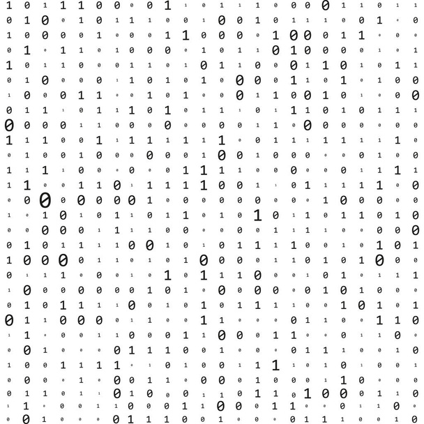 código binario cero una matriz fondo blanco. banner, patrón, fondo de pantalla. Vector
 - Vector, Imagen
