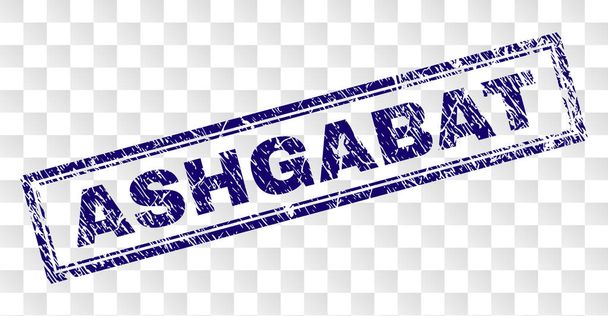 Grunge ASHGABAT Rectangle Stamp - Вектор,изображение