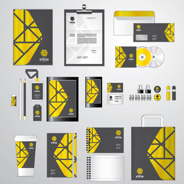 corporate identity template for your business includes CD Cover, Business Card, folder, ruler, Envelope and Letter Head Designs, set 8 - Vettoriali, immagini