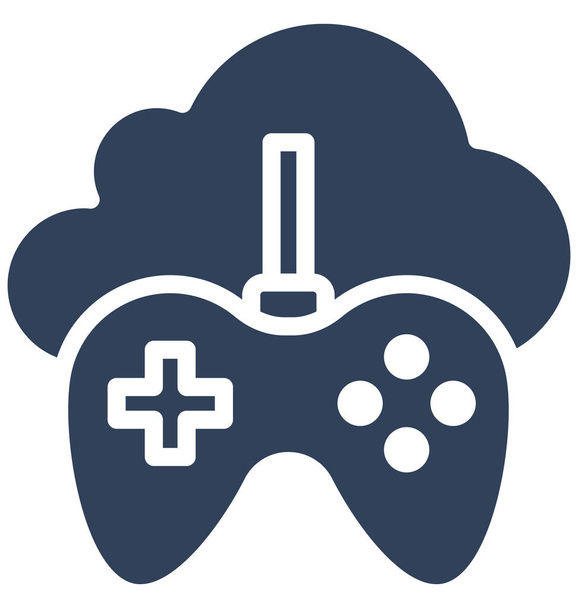 Cloud-Gaming isolierte Vektor-Symbol, das leicht ändern oder bearbeiten kann. - Vektor, Bild