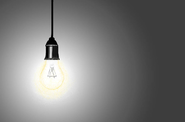 Electric lighting of glow lamp Abstract illustration Illustration  - Φωτογραφία, εικόνα