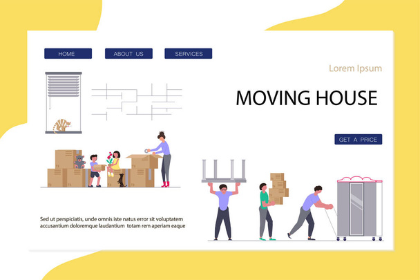 Sitio web de 2Moving Home and office
 - Vector, imagen