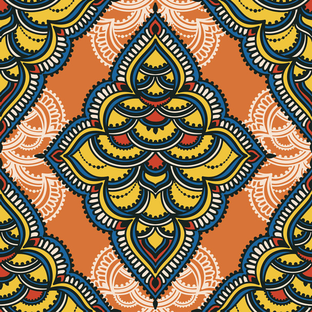 Oriental style seamless pattern, vector illustration - Vektor, Bild