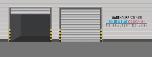 Delivery Warehouse or storage building exterior. High detailed vector illustration. - Vector, Image