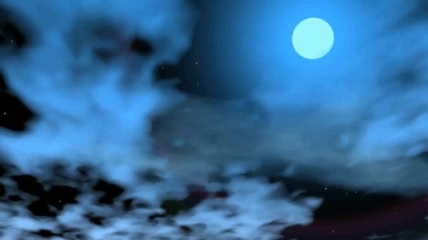 romantischer Mond - 3D-Darstellung - Filmmaterial, Video