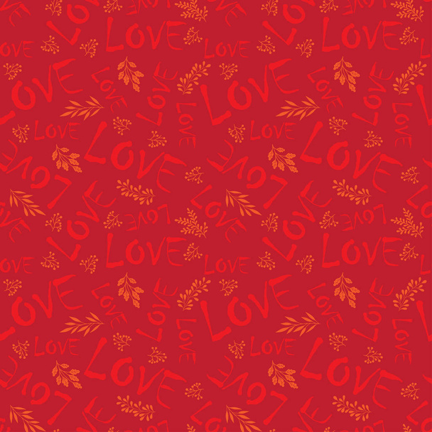 Pattern Love color holiday red joy - Vektör, Görsel