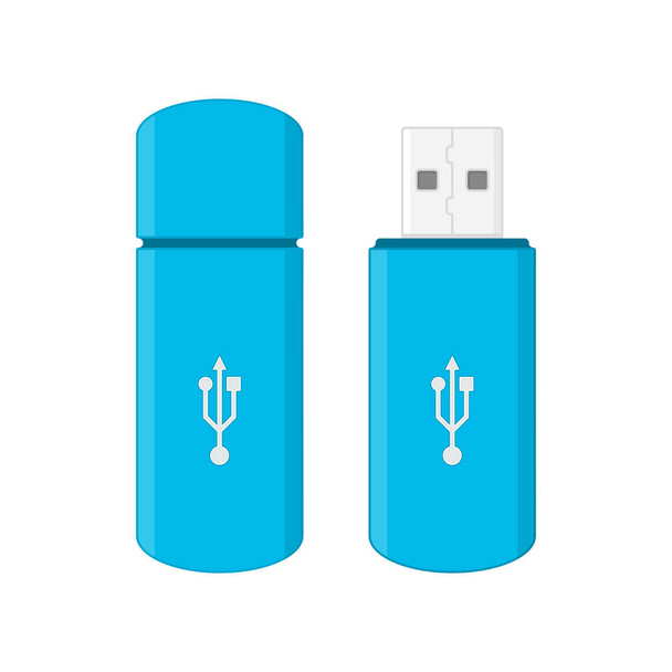 USB flash drive. - Vector, Image
