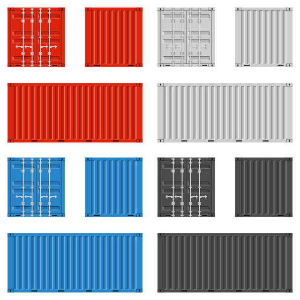 Cargo container set. - Vector, Image