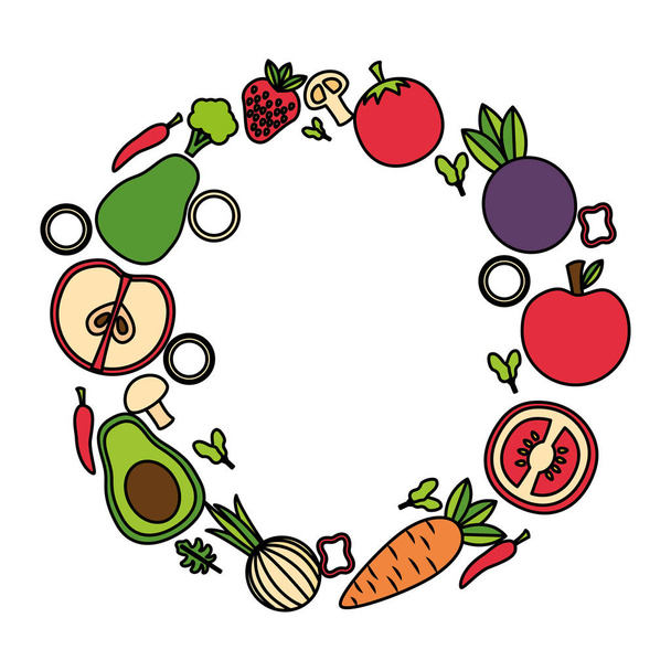 healthy food fresh - Vector, Image