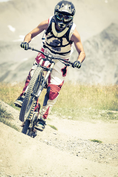 biker in the dust - Photo, Image