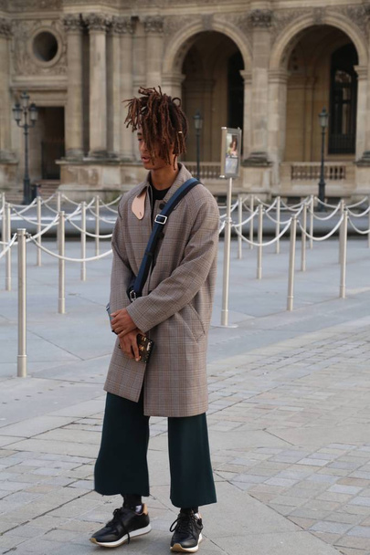 American rapper Jaden Smith attends the Louis Vuitton (LV) Fashion Show during the Paris Fashion Week Fall/Winter 2017 in Paris, France, 7 March 2017. - Photo, Image