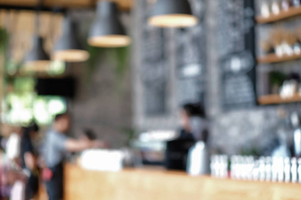 Blurred Image of Cafe or Restaurant. Urban Lifestyle, Day Light - Photo, Image
