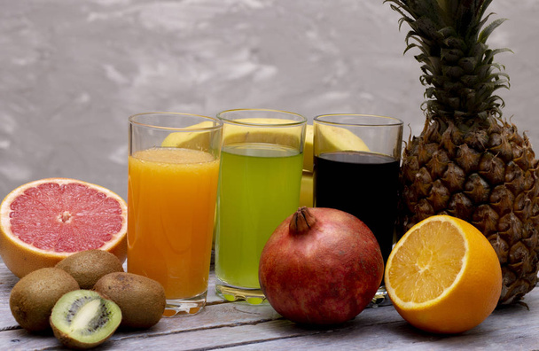 apple pomegranate orange juice, healthy coktails - Photo, Image
