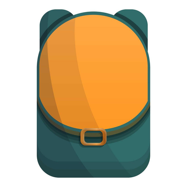 Boy backpack icon, cartoon style - ベクター画像