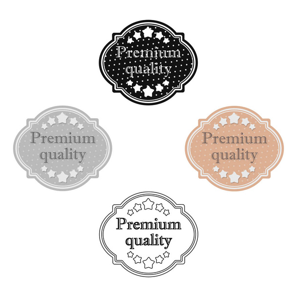 Premium quality icon in flat style isolated on white background. Label symbol stock vector illustration. - Vetor, Imagem