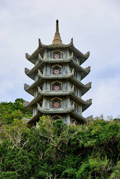 Pagoda on the marble mountains in Danang, Vietnam - 写真・画像