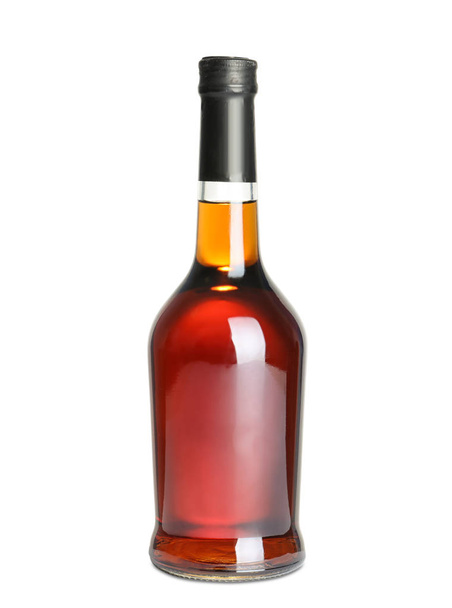 Bottle of scotch whiskey on white background - Фото, изображение
