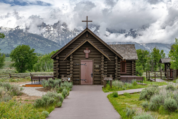 Chapel of the Transfiguration in the Grand Teton National Park, Wyoming - Photo, Image