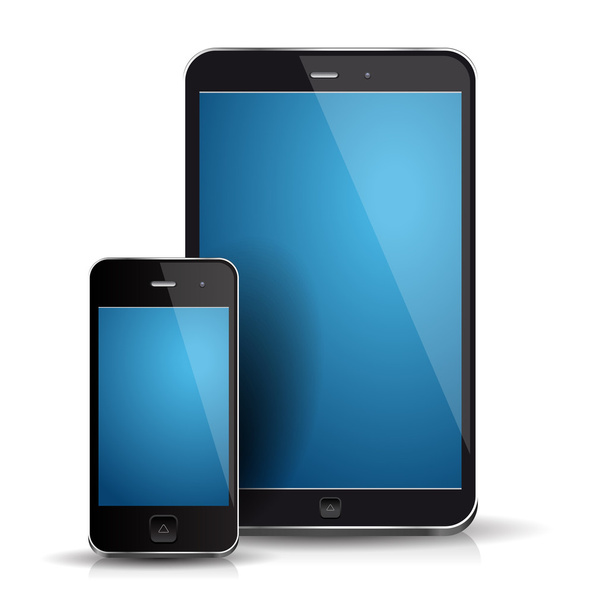 tableta y teléfono inteligente vector conjunto
 - Vector, imagen