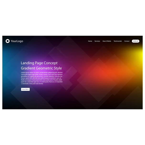 Abstract gradient mesh background of web header for website and landing page template - Vector, Image
