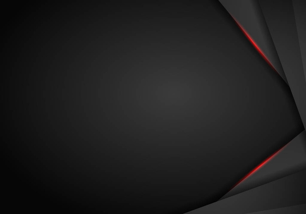abstract metallic red black frame layout modern tech design template background - Vector, imagen