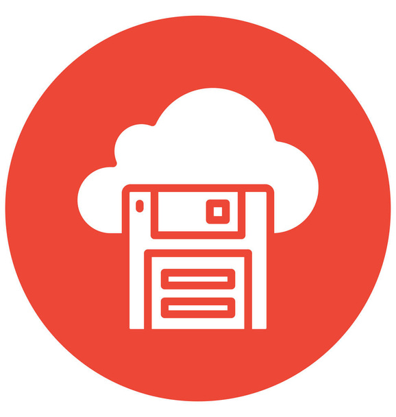 Cloud Floppy Isolated Vector Icon that can easily modify or edit. - Vector, Image