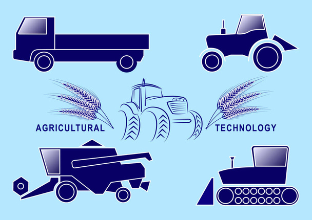 Plantilla de diseño de tecnología agrícola
 - Vector, imagen