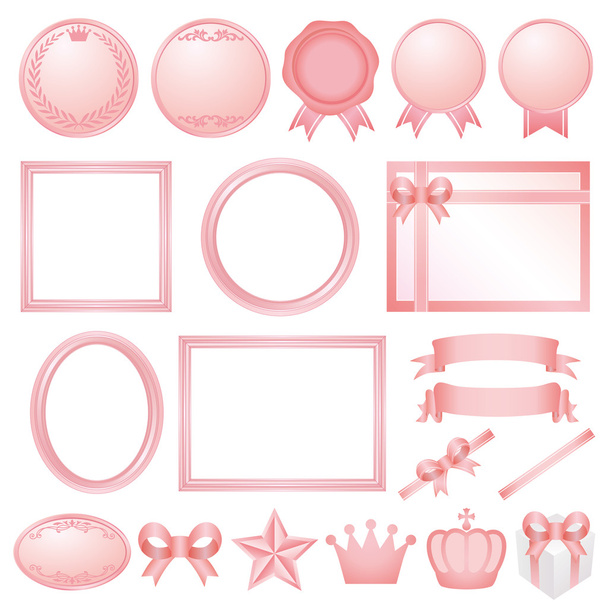 pink decorations. - Vector, Imagen
