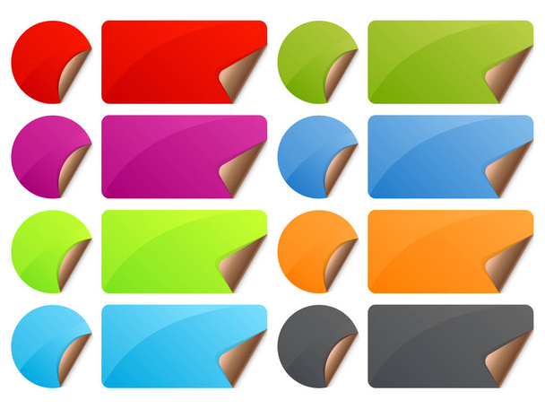 Set of color tags - Vektor, obrázek